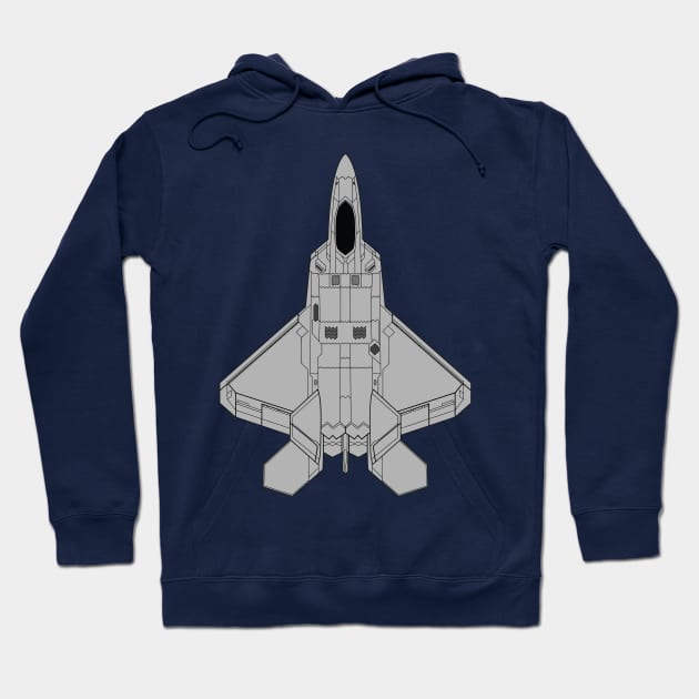 F-35 Lockheed Martin Lightning II Avation Design Hoodie by Avion